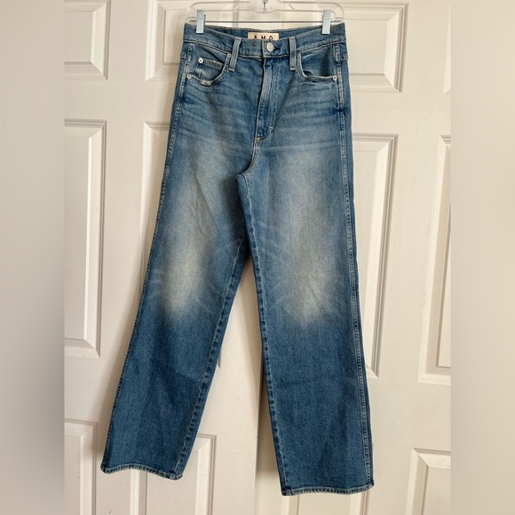 AMO Tricia Wide Straight Leg Denim Jeans High Rise JoyousSize 28